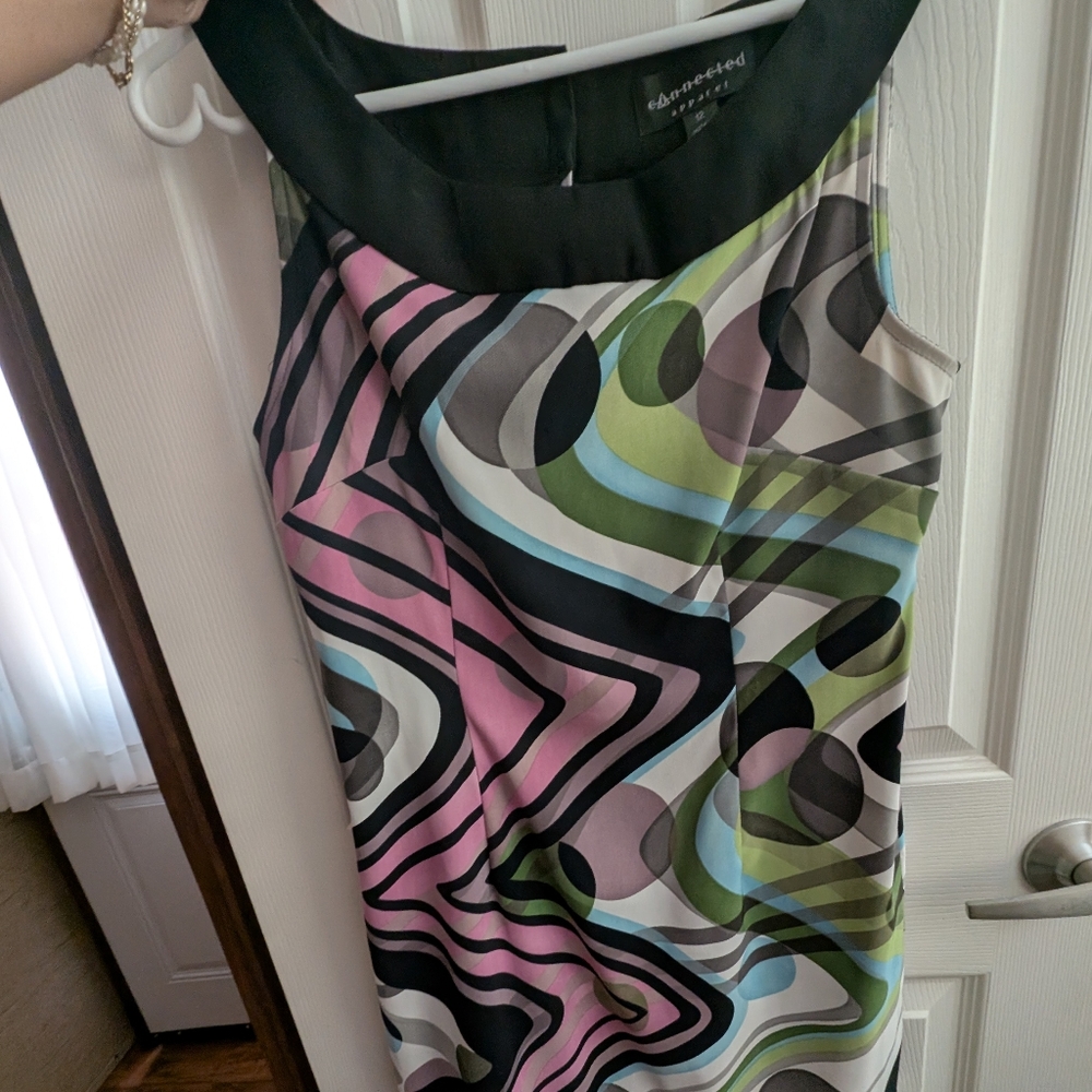 Pucci Style Colorful Abstract Sleeveless Dress